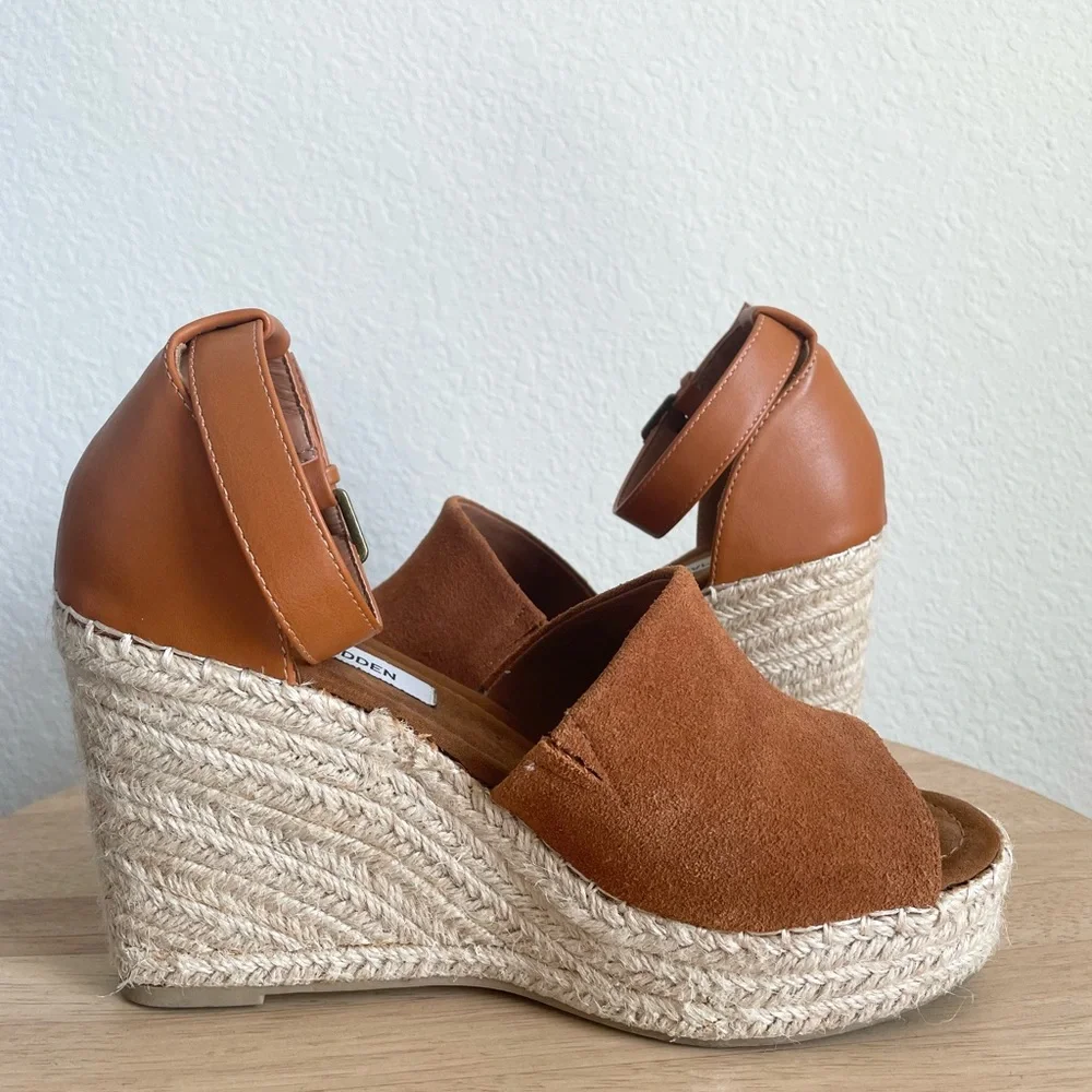 Steve Madden Jaylen Wedge Ankle Strap Espadrille Sandal